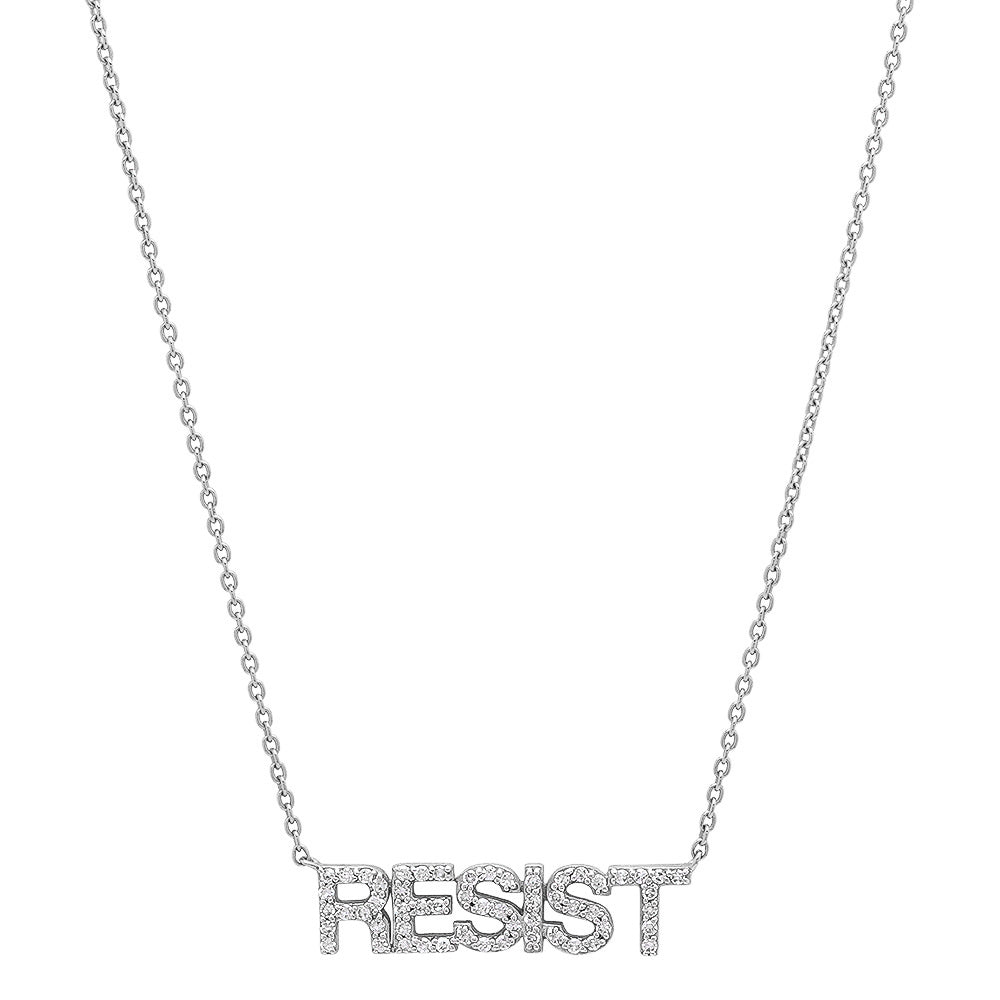 White Gold Diamond Resist Necklace